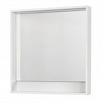 Зеркало AQUATON Капри 80, белый глянец, с подсветкой